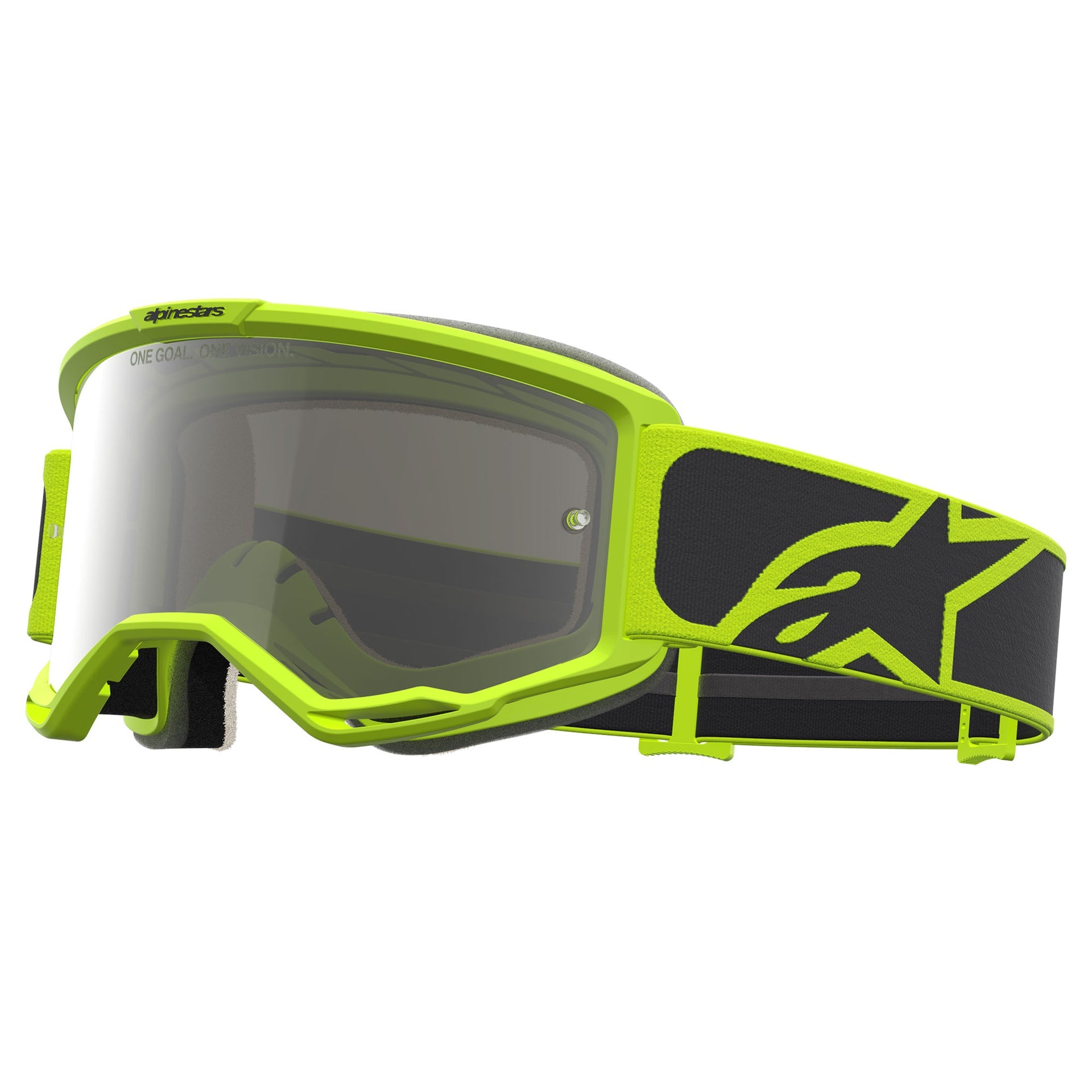 Alpinestars Vision 5 RORA MX Goggles (Black/Yellow Fluo) Mirror Silver Lens
