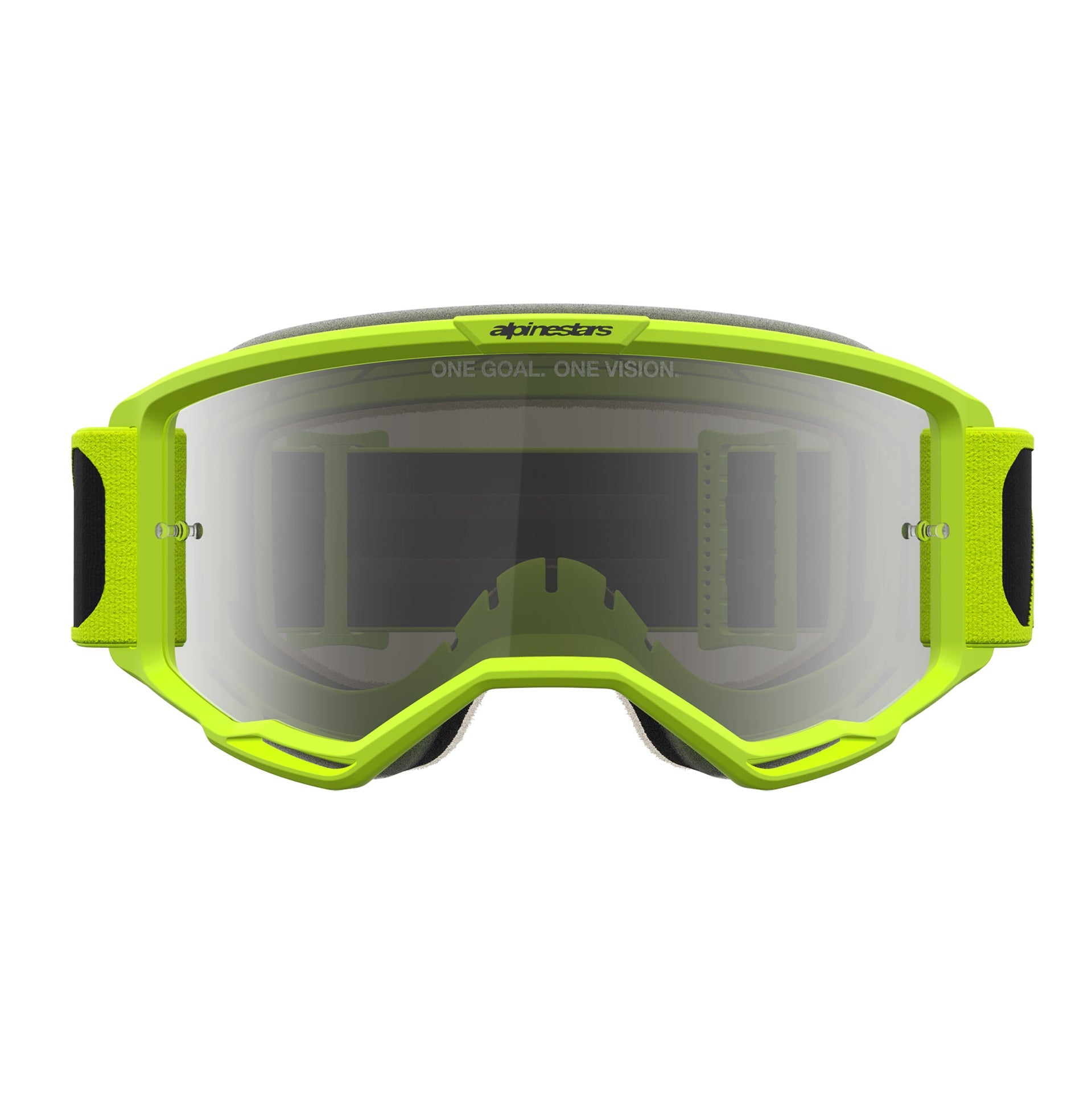 Alpinestars Vision 5 RORA MX Goggles (Black/Yellow Fluo) Mirror Silver Lens