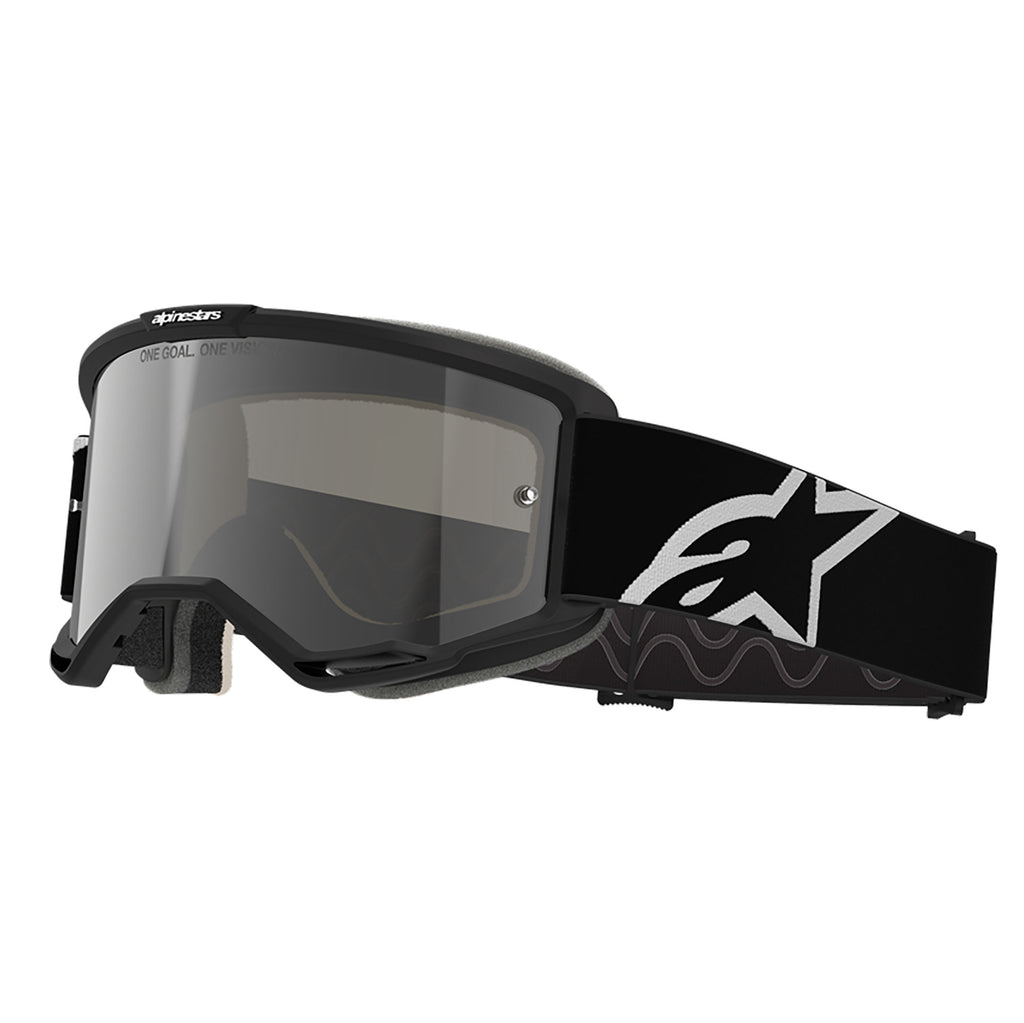 Alpinestars Vision 5 CORP V2 MX Goggles (Black/White) Mirror Silver Lens