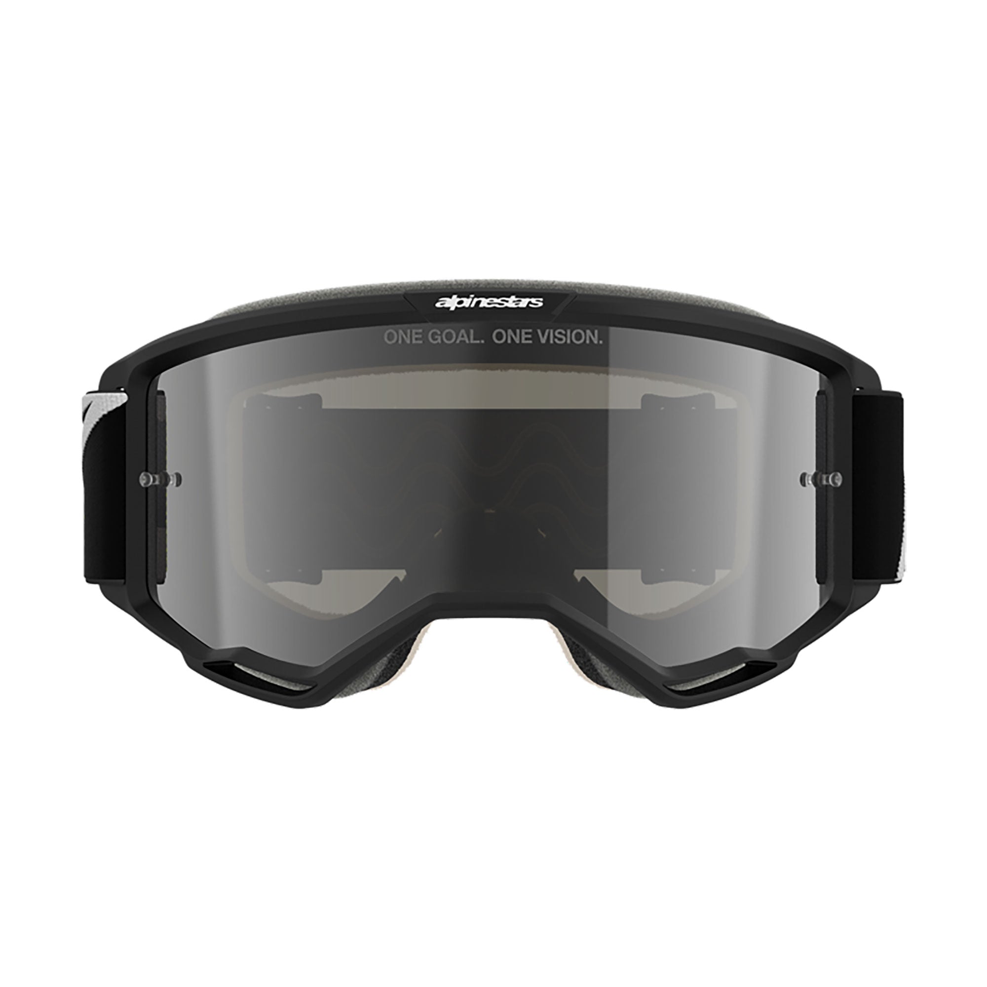 Alpinestars Vision 5 CORP V2 MX Goggles (Black/White) Mirror Silver Lens