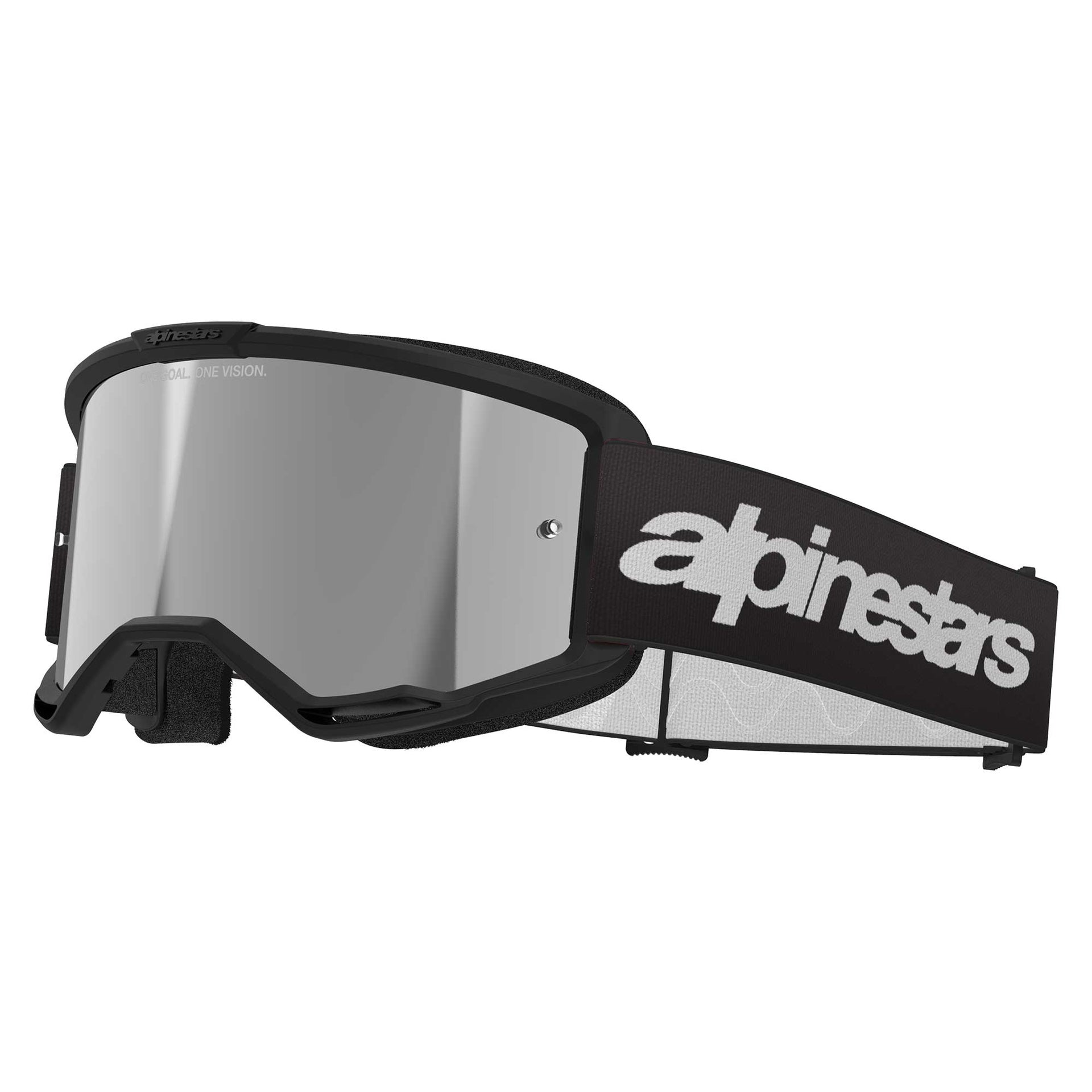 Alpinestars MX | MTB Vision 3 Goggles WORDMARK (Black) Mirror Silver Lens