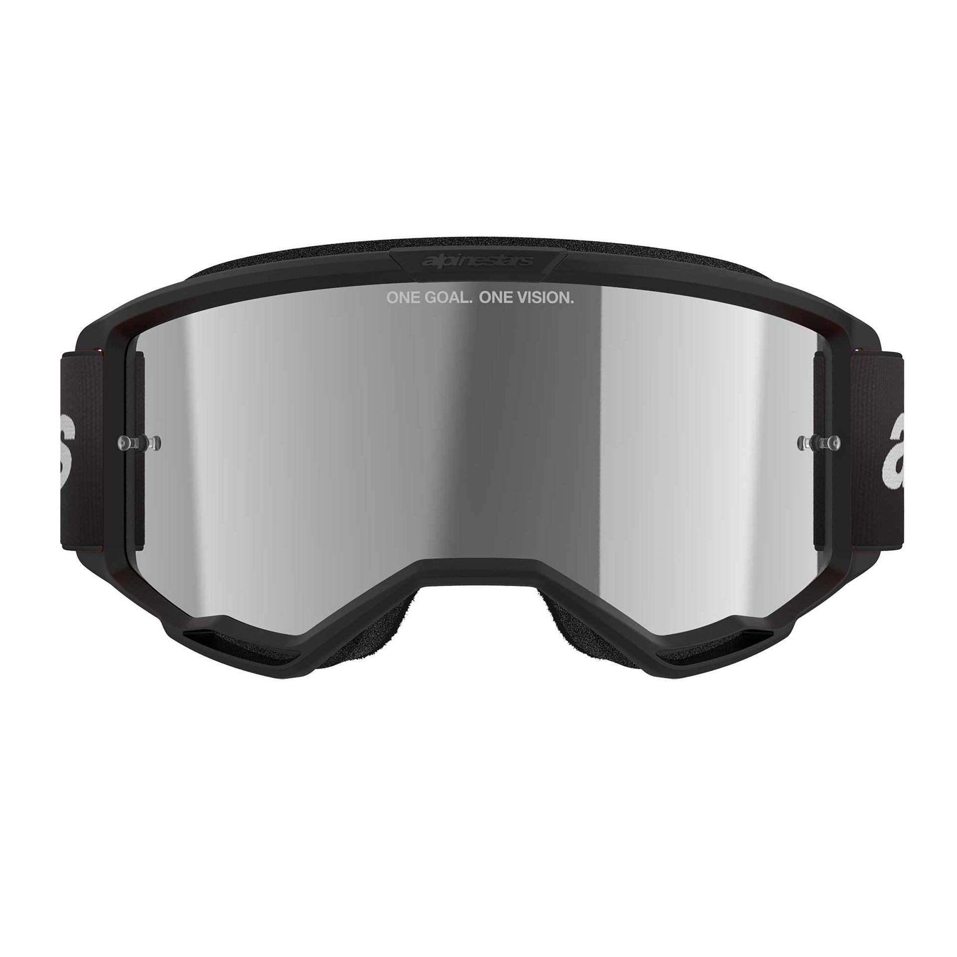 Alpinestars MX | MTB Vision 3 Goggles WORDMARK (Black) Mirror Silver Lens