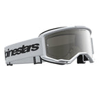 Alpinestars Vision 3 WORDMARK MX Goggles (White) Mirror Silver Lens