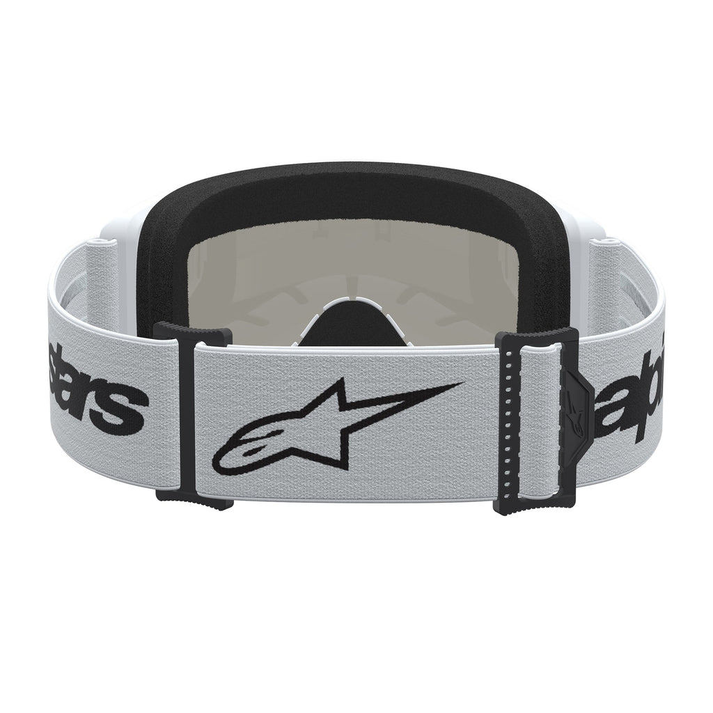 Alpinestars Vision 3 WORDMARK MX Goggles (White) Mirror Silver Lens