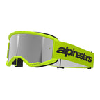 Alpinestars Vision 3 WORDMARK MX Goggles (Yellow Fluo) Mirror Silver Lens