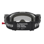 Alpinestars Vision 8 AMBER Roll-Offs MX Enduro Goggles (Black/Silver) Clear Lens