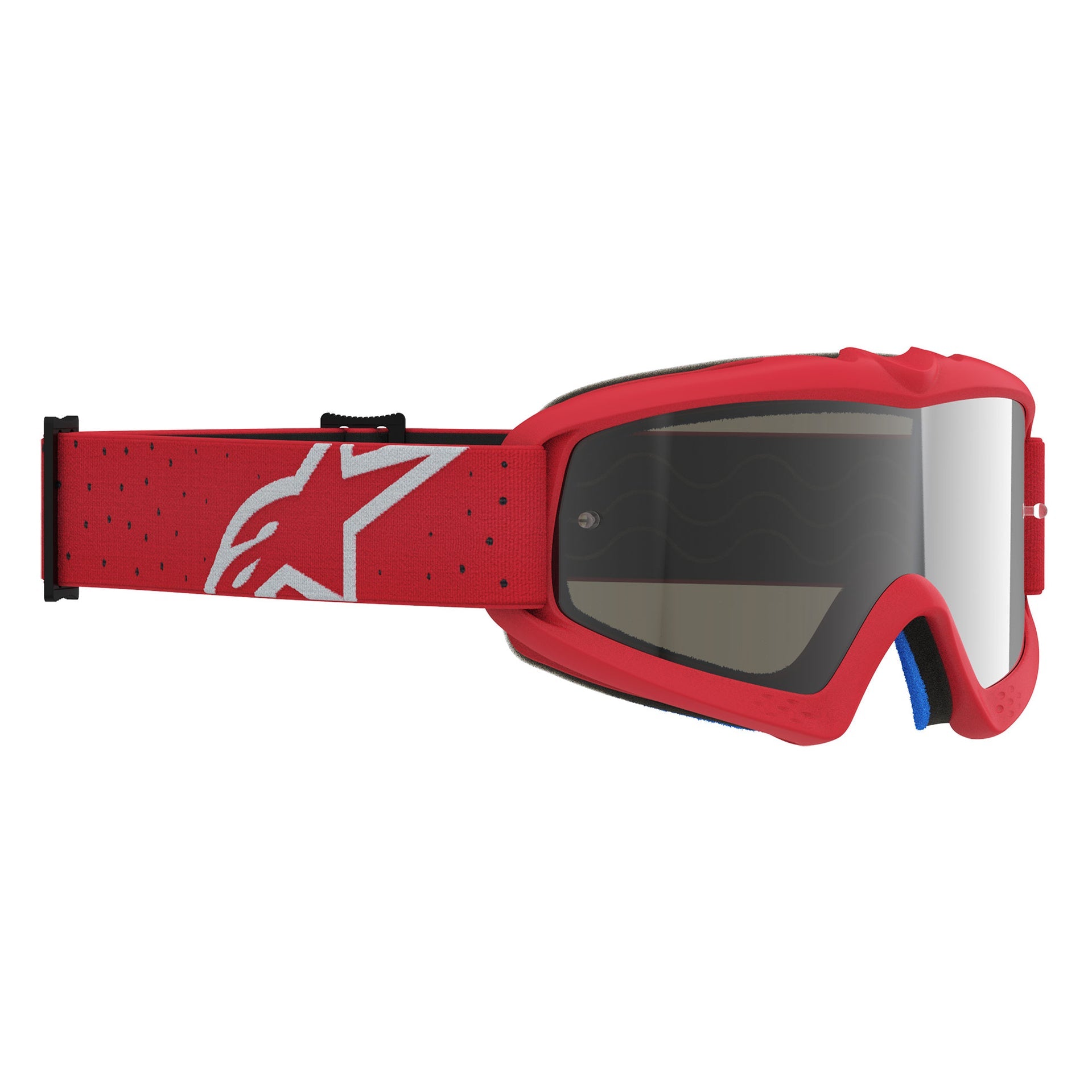 Alpinestars Youth Vision VESTA MX Goggles (Red Fluo/Chrome) Mirror Silver Lens
