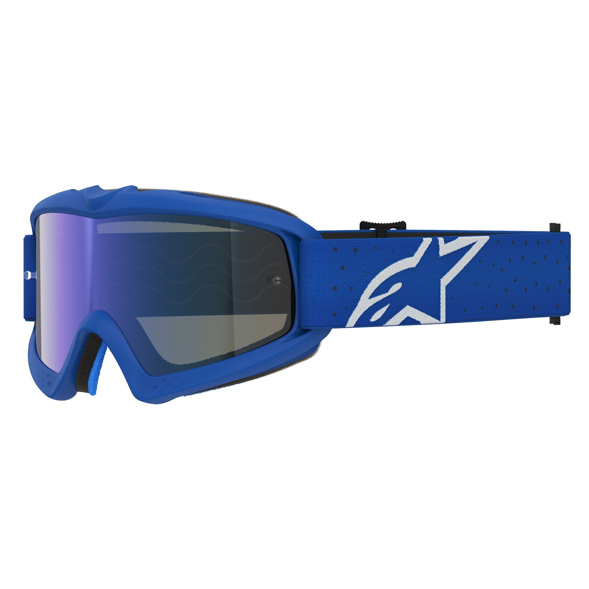 Alpinestars Youth Vision VESTA MX Goggles (Blue/White) Mirror Blue Lens