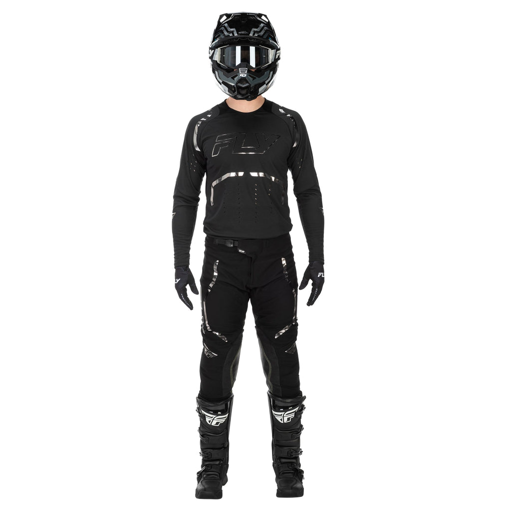 FLY MX Jersey & Pant Kit Deal - Evolution DST Spark (Black/Silver) L/32"