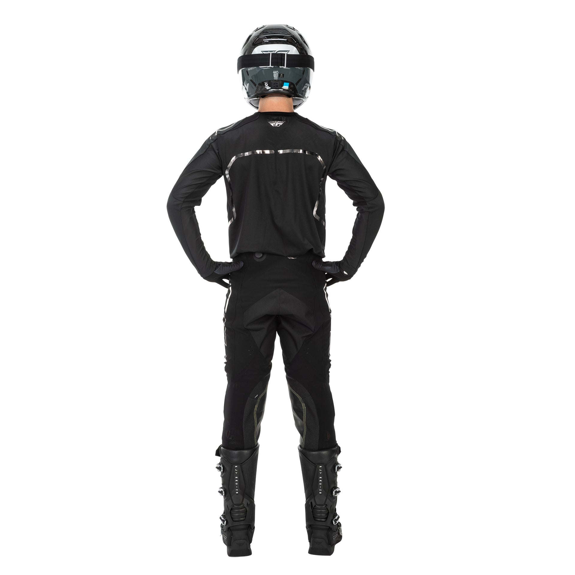 FLY MX Jersey & Pant Kit Deal - Evolution DST Spark (Black/Silver) M/32"