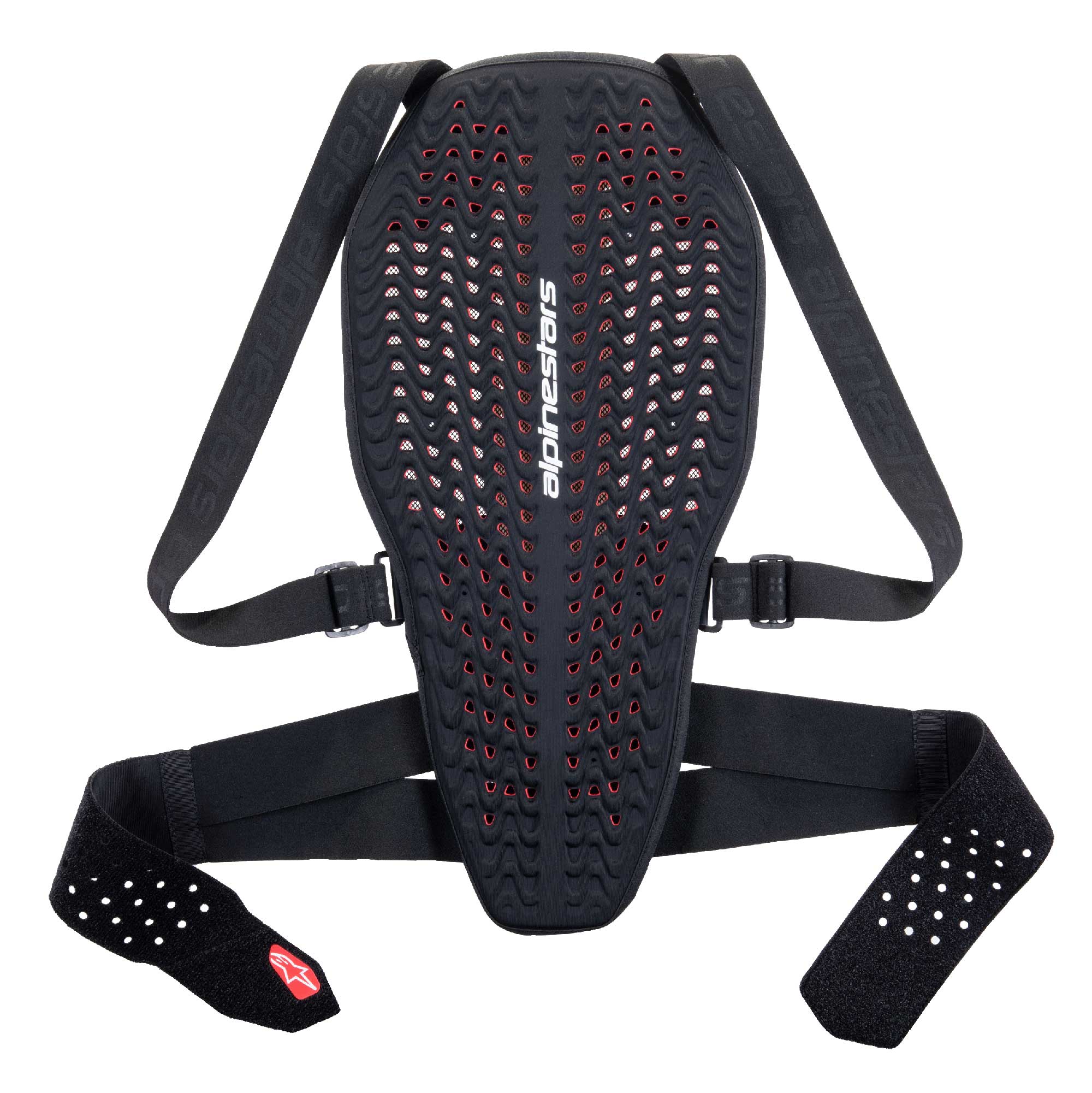 Alpinestars (Armour) Back Protector - Plasma With Straps + Kidney Belt (CE2) (Red/White/Black)