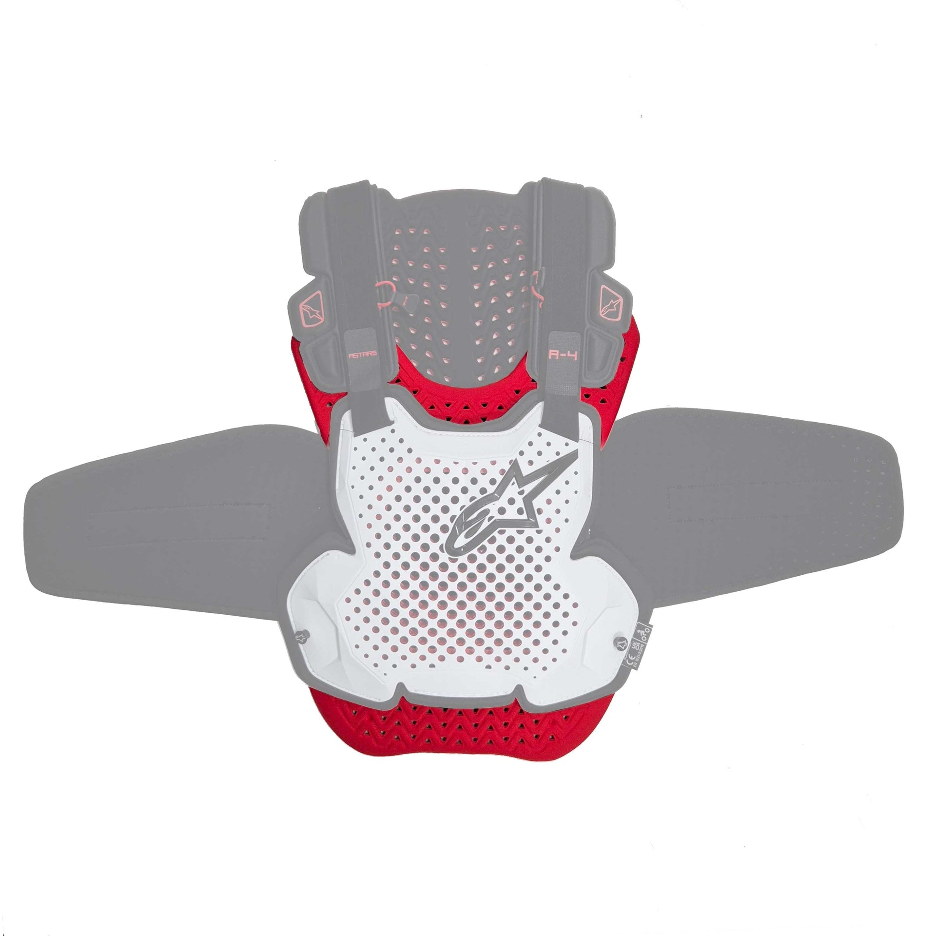 Alpinestars (Spares) Armour - Nucleon A-4 Plasma Roost Coverage Extension Kit (Red)