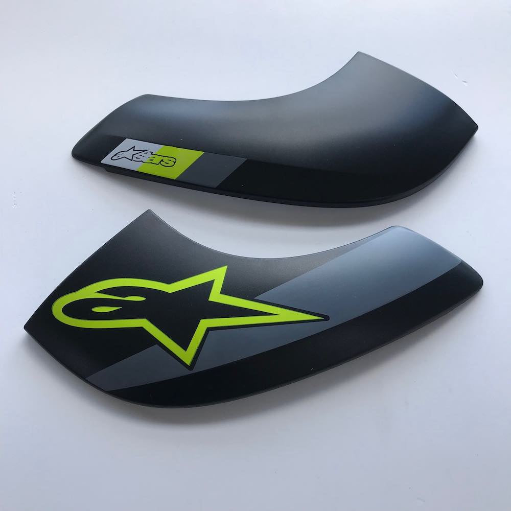 Alpinestars (Spares) BNS Tech 2 - Chin Plate - Black/Yell Fluo