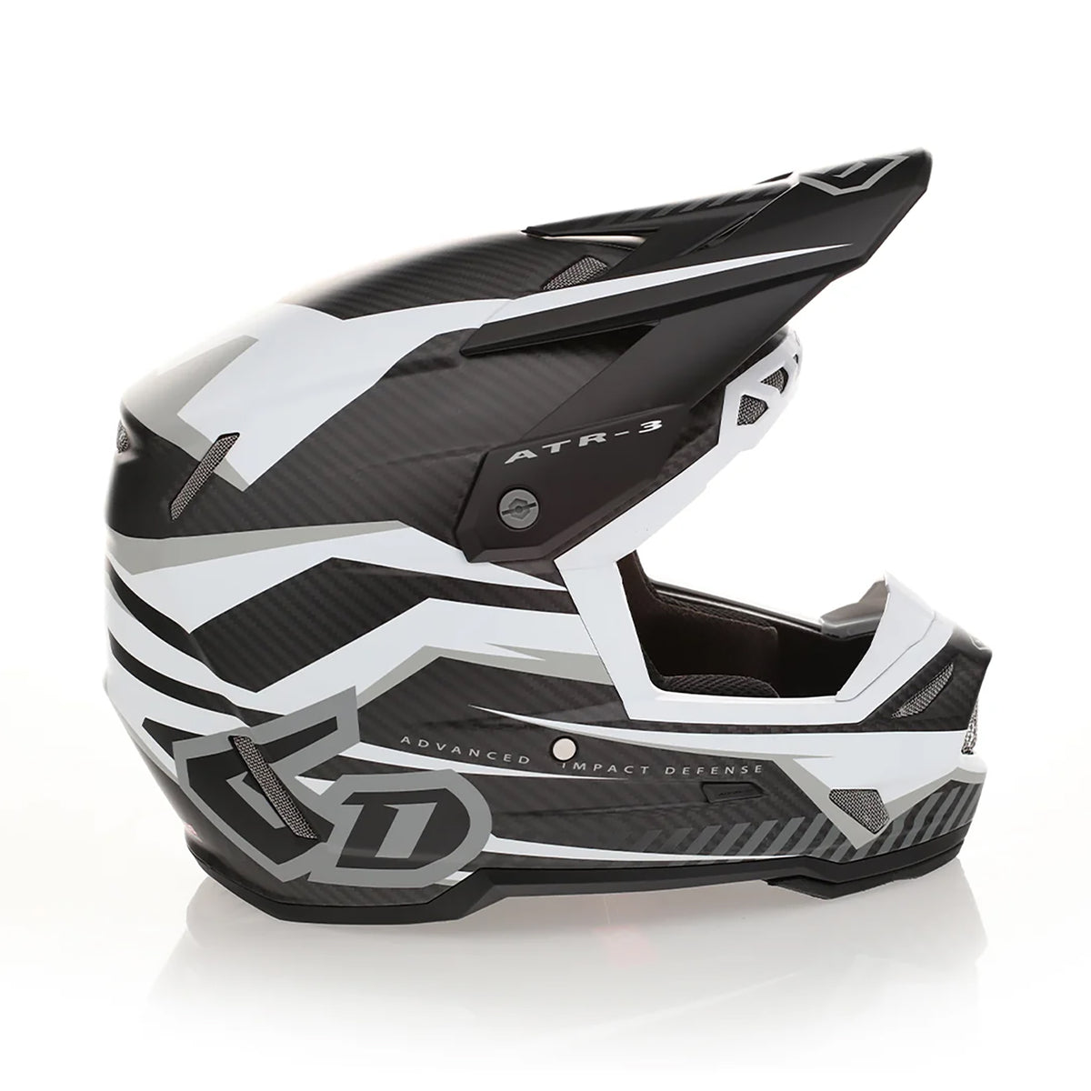 6D ATR-3 FIM02 RIVAL MX Helmet (Matte White/Grey)