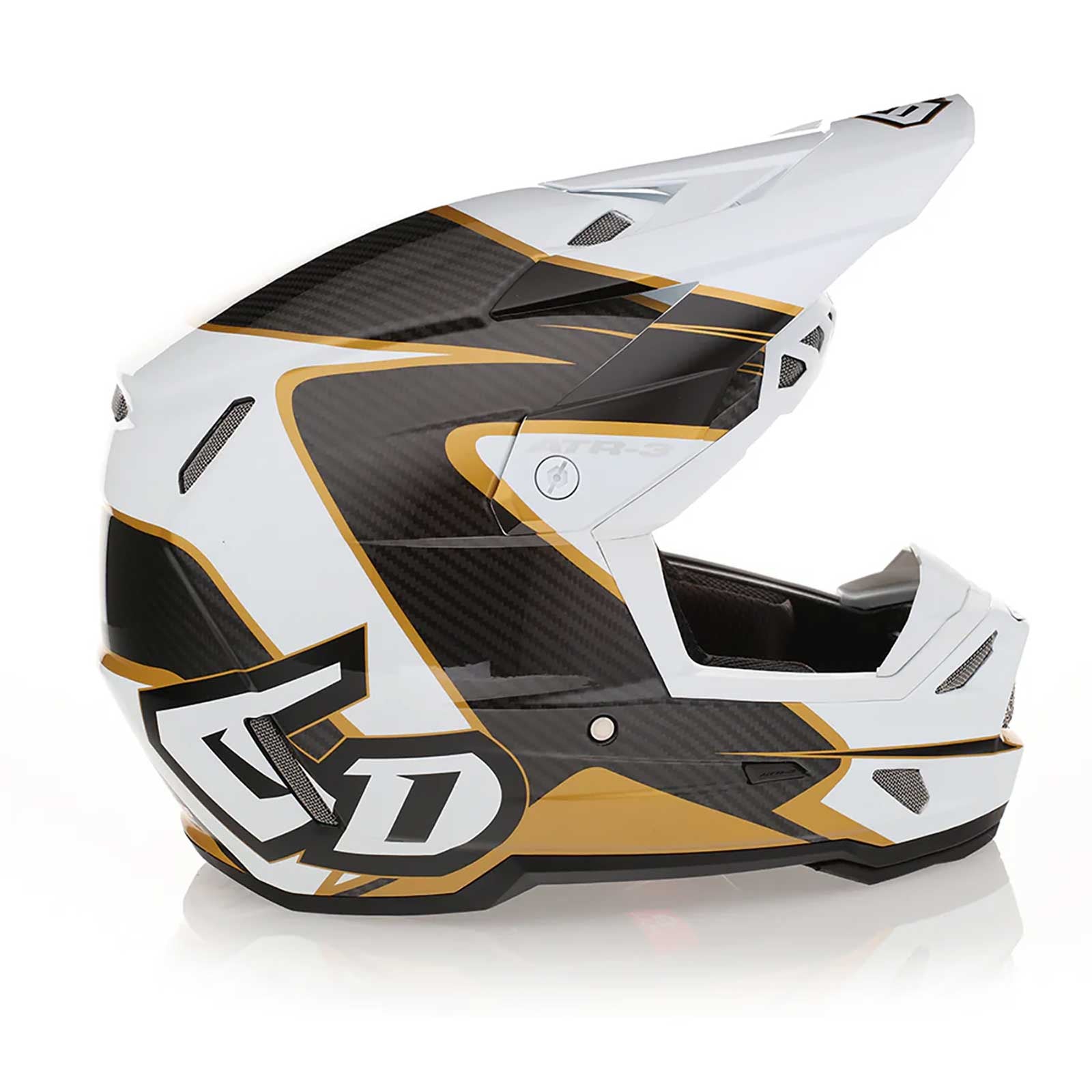 6D (SALE) Helmet - ATR-3 WAVE (White/Black/Gold)