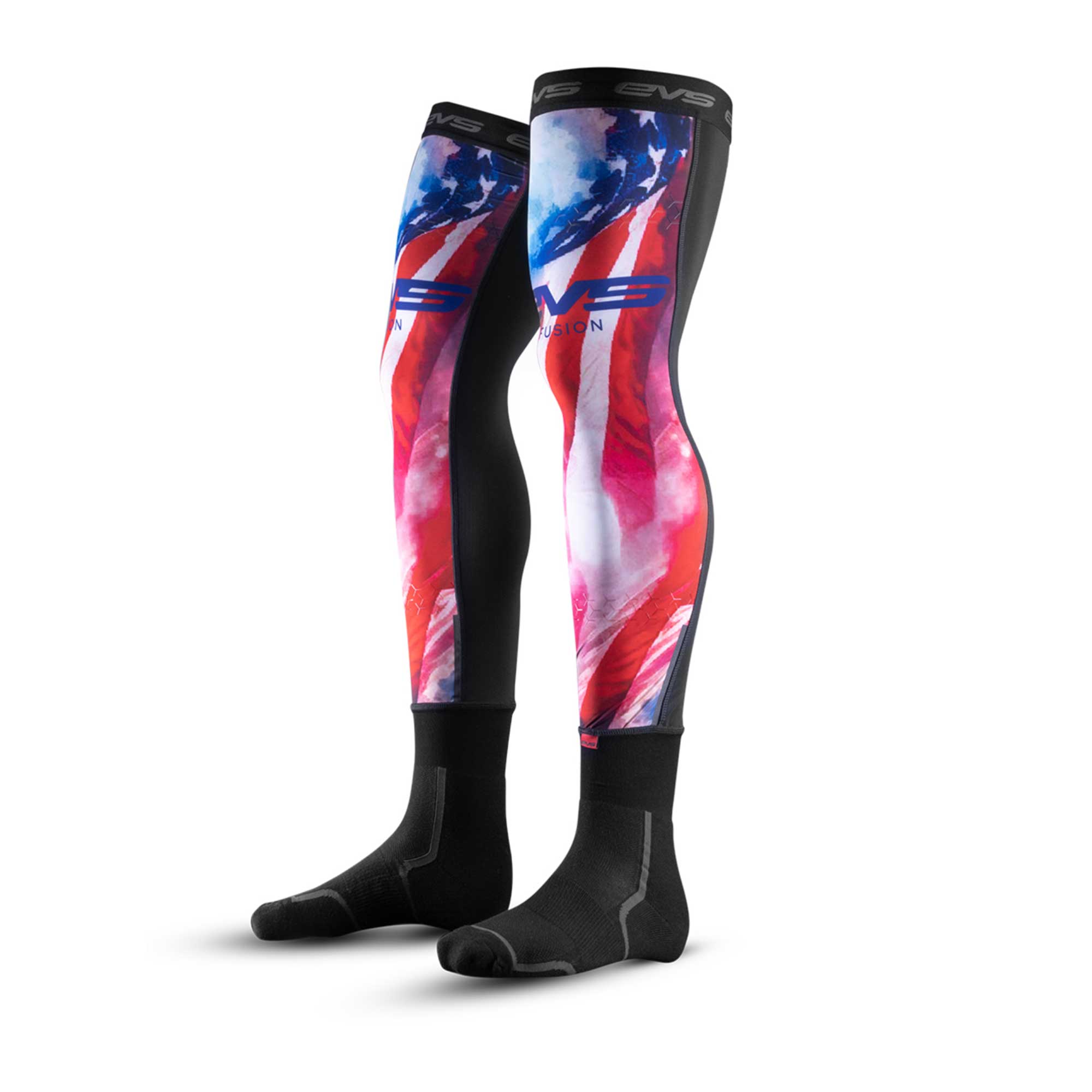 EVS Knee Brace Socks - FUSION (USA Red/White/Blue)