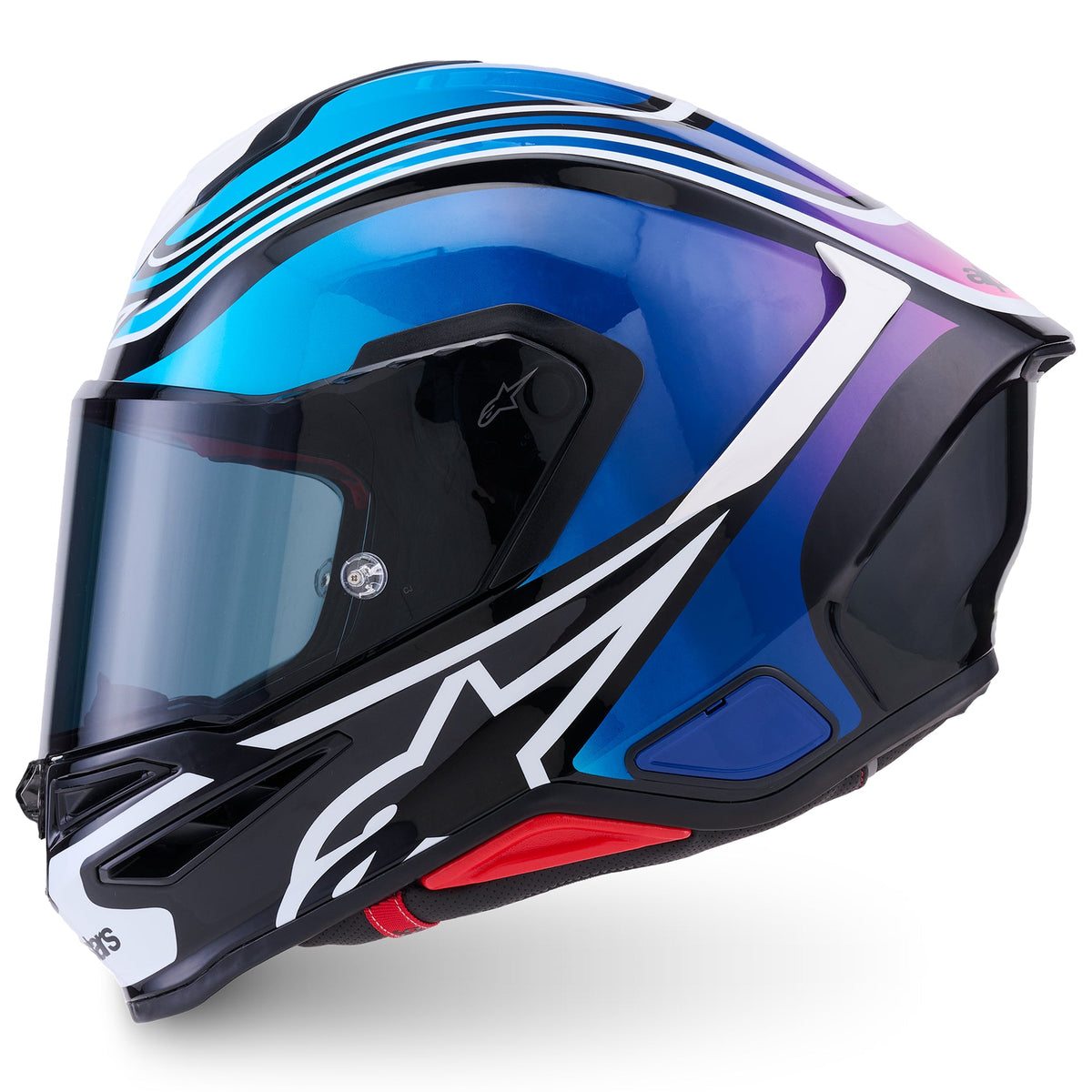 Alpinestars S-R7 ZEAL Motorcycle Helmet (Black/Blue/Pink Fluo/White)