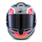 Alpinestars S-R7 LUMEN Motorcycle Helmet (Silver/Blue/Pink/Yellow Fluo)