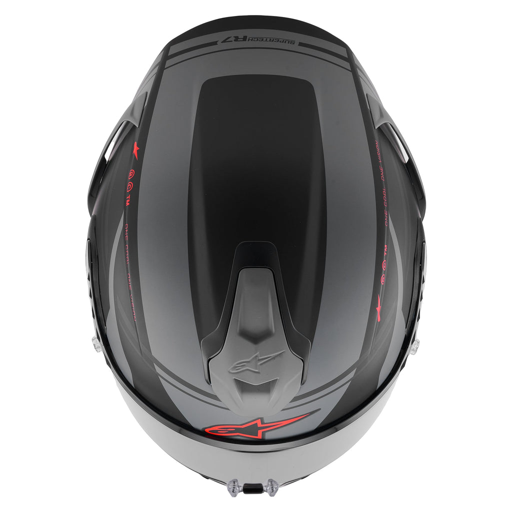 Alpinestars S-R7 A-CORE Motorcycle Helmet (Black/Grey/Red Matte)