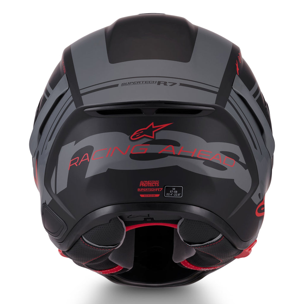 Alpinestars S-R7 A-CORE Motorcycle Helmet (Black/Grey/Red Matte)