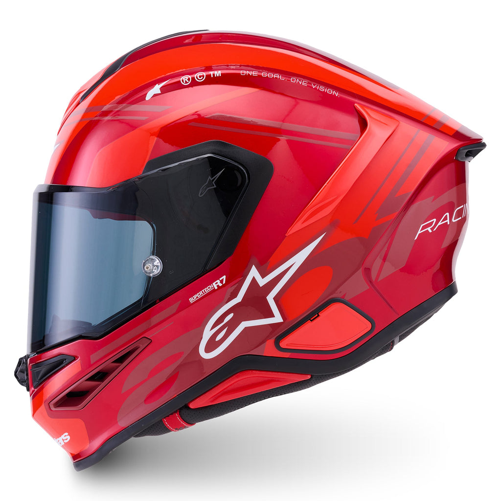 Alpinestars S-R7 A-CORE Motorcycle Helmet (Red/White)