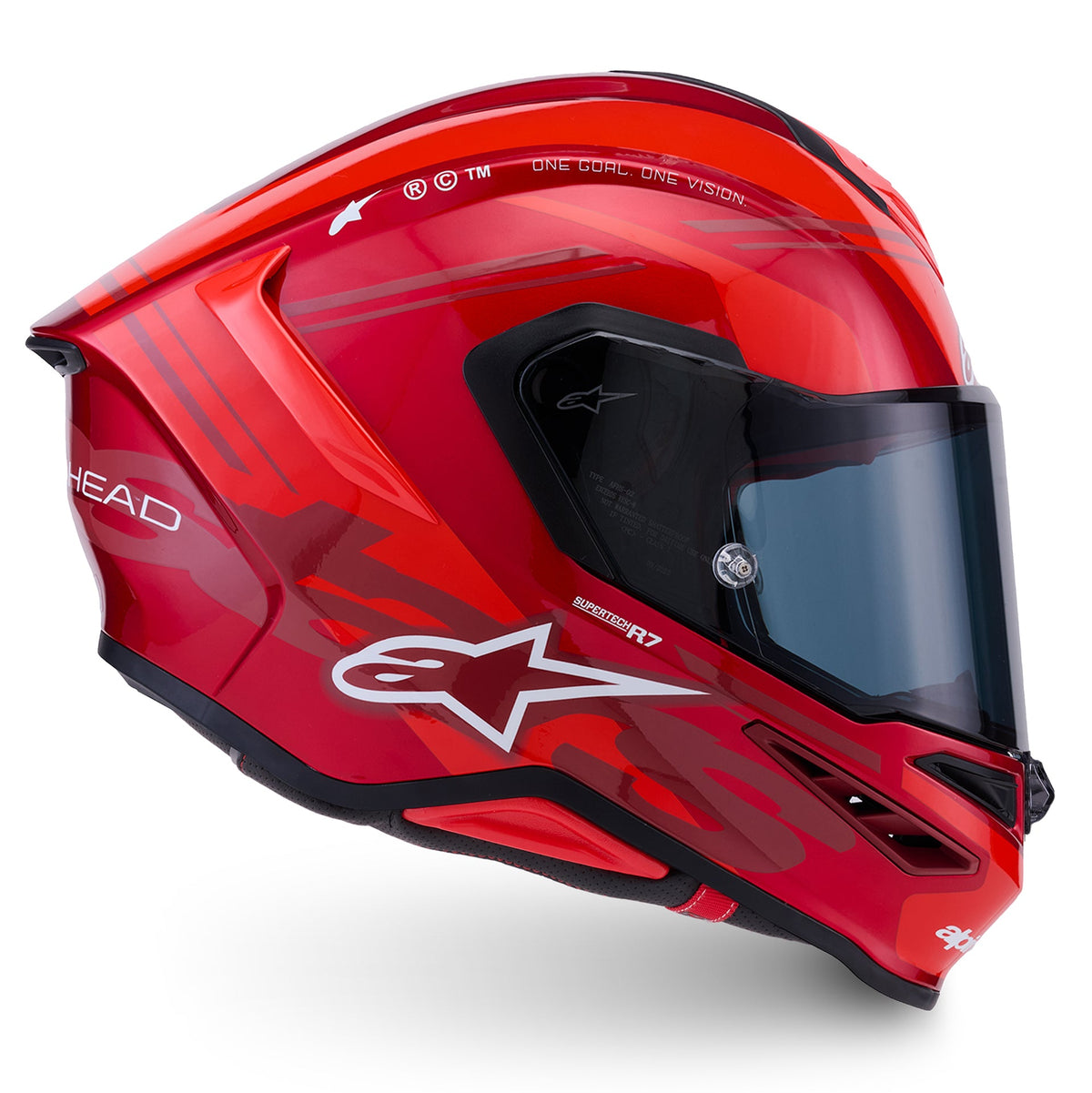 Alpinestars S-R7 A-CORE Motorcycle Helmet (Red/White)