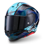 Alpinestars S-R7 KINETIS Motorcycle Helmet (Black/Blue/Pink Fluo)