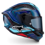 Alpinestars S-R7 KINETIS Motorcycle Helmet (Black/Blue/Pink Fluo)