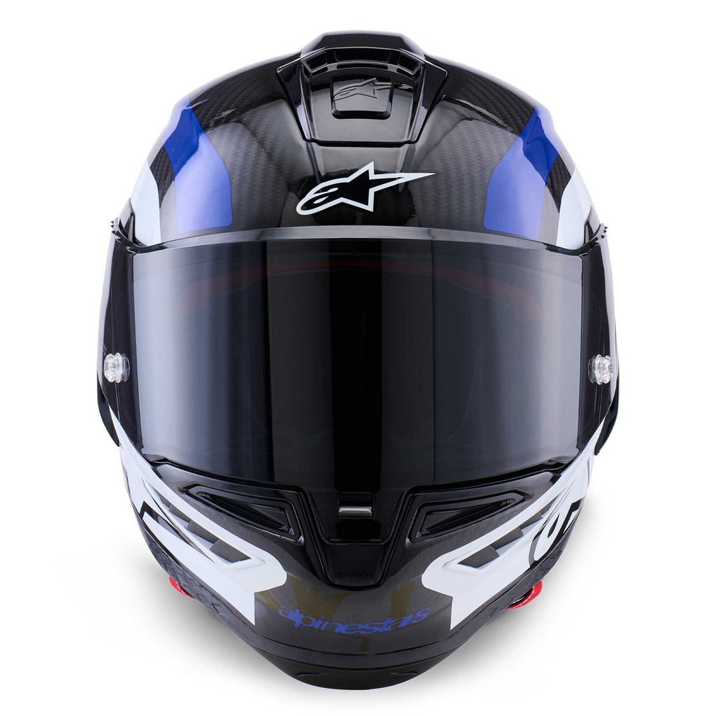 Alpinestars Supertech S-R10 ARIUS Motorcycle Race Helmet (Black/White/Blue)