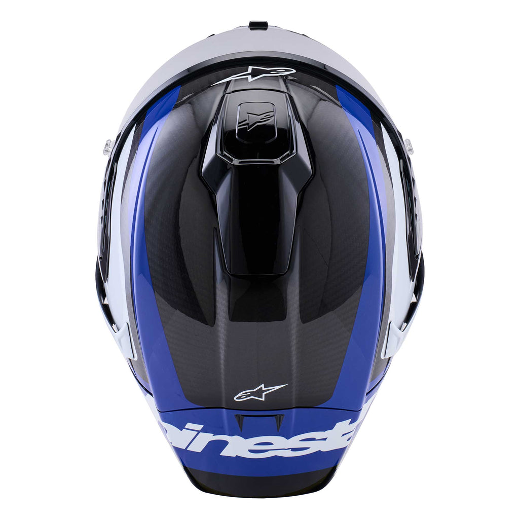 Alpinestars Supertech S-R10 ARIUS Motorcycle Race Helmet (Black/White/Blue)