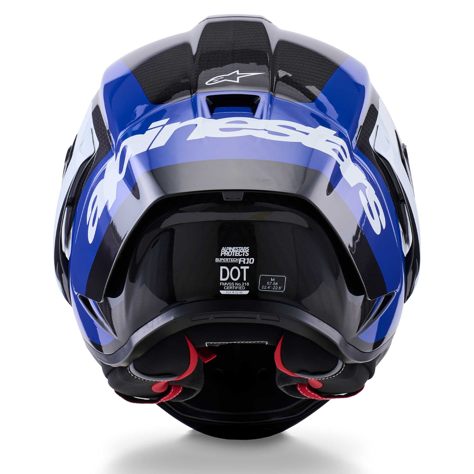 Alpinestars Supertech S-R10 ARIUS Motorcycle Race Helmet (Black/White/Blue)