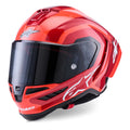 Alpinestars Supertech S-R10 ARIUS Motorcycle Race Helmet (Black/White/Double Red)