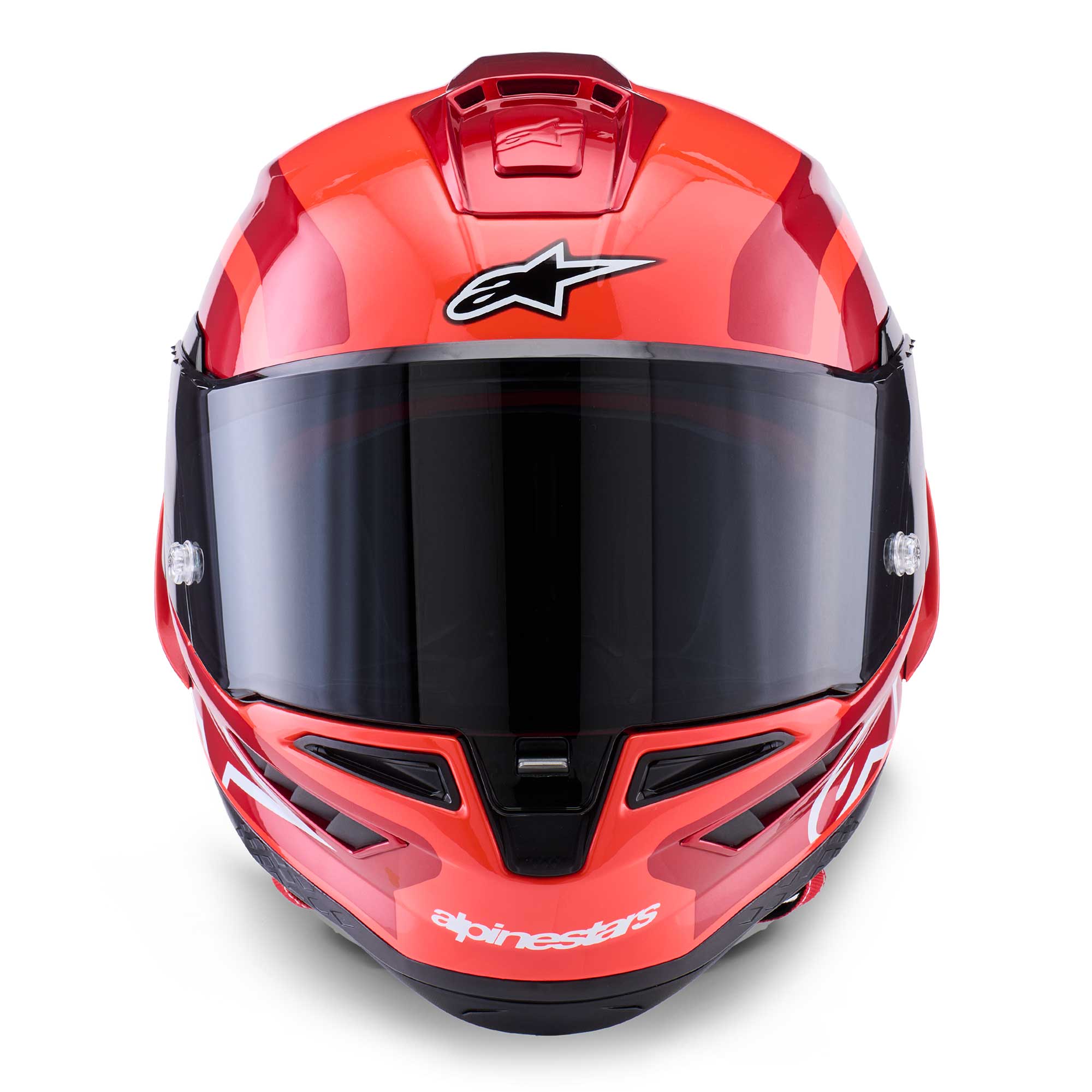 Alpinestars Supertech S-R10 ARIUS Motorcycle Race Helmet (Black/White/Double Red)