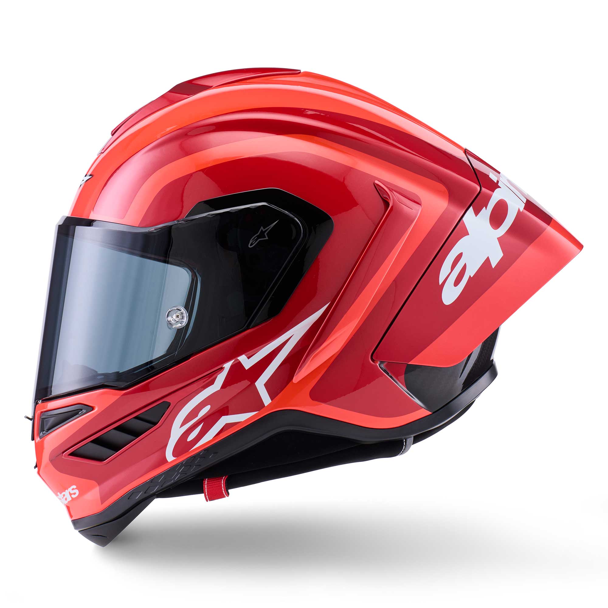 Alpinestars Supertech S-R10 ARIUS Motorcycle Race Helmet (Black/White/Double Red)
