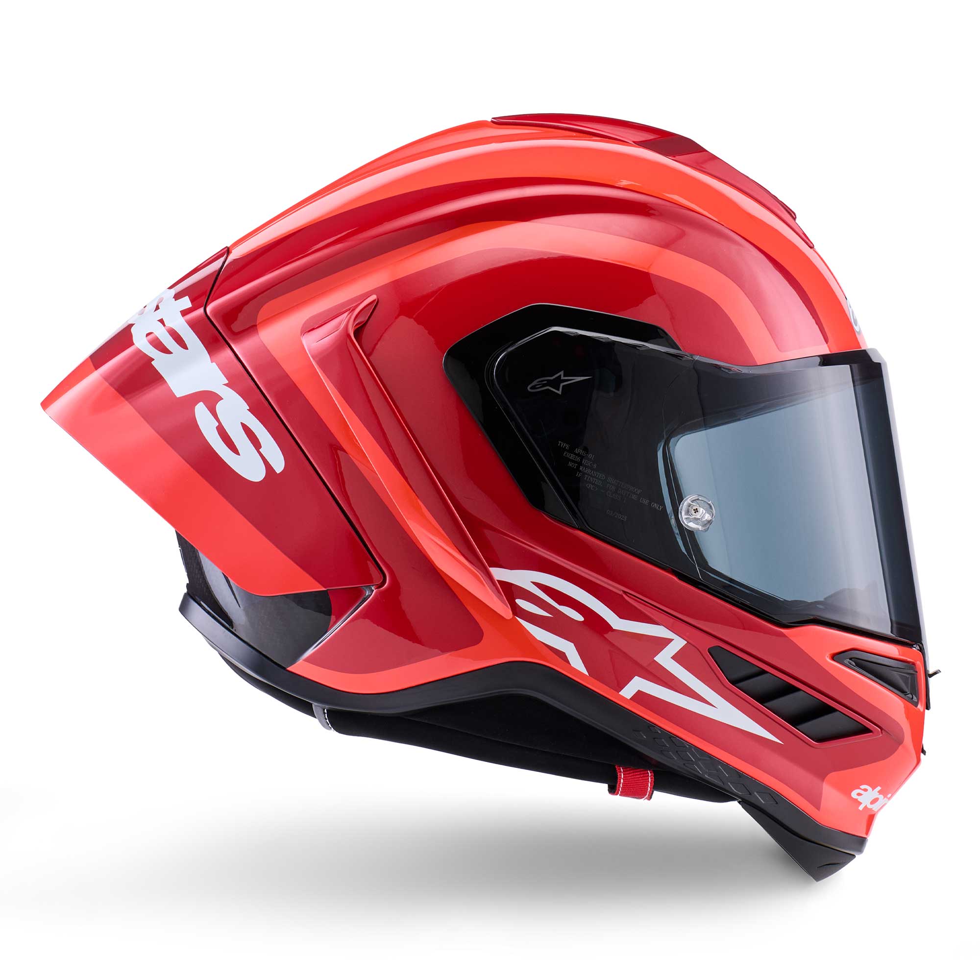Alpinestars Supertech S-R10 ARIUS Motorcycle Race Helmet (Black/White/Double Red)