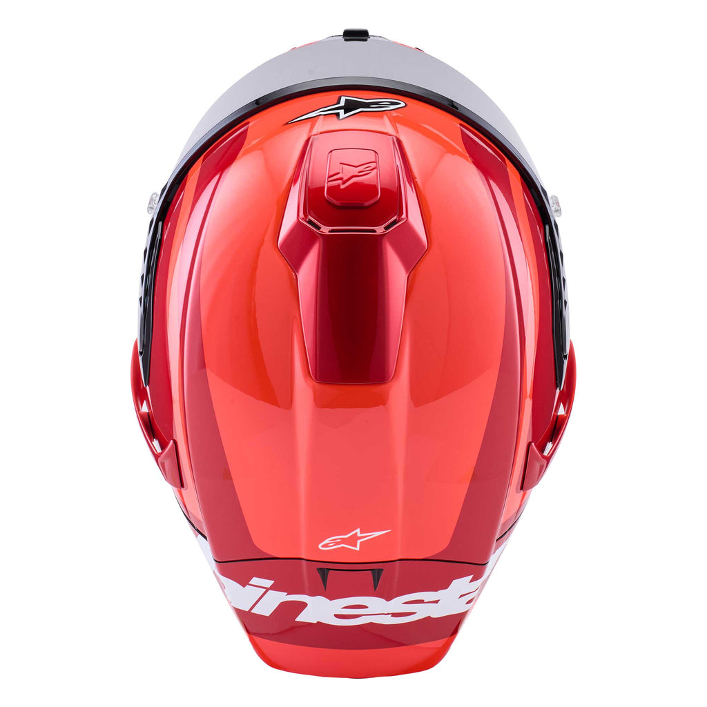 Alpinestars Supertech S-R10 ARIUS Motorcycle Race Helmet (Black/White/Double Red)