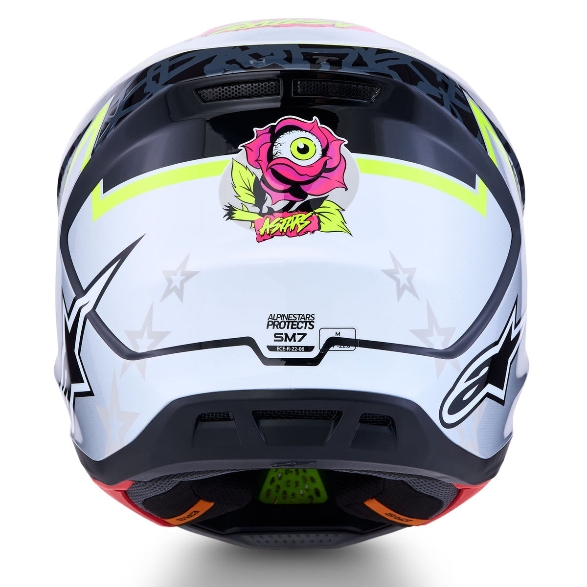 Alpinestars S-M7 BLASTER MX Helmet (Black/Gray/White/Yellow Fluo)