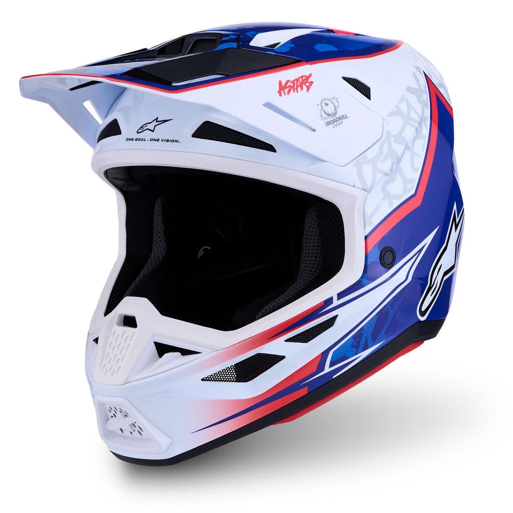 Alpinestars S-M7 BLASTER MX Helmet (White/Blue/Red)