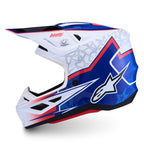 Alpinestars S-M7 BLASTER MX Helmet (White/Blue/Red)