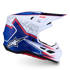 Alpinestars S-M7 BLASTER MX Helmet (White/Blue/Red)