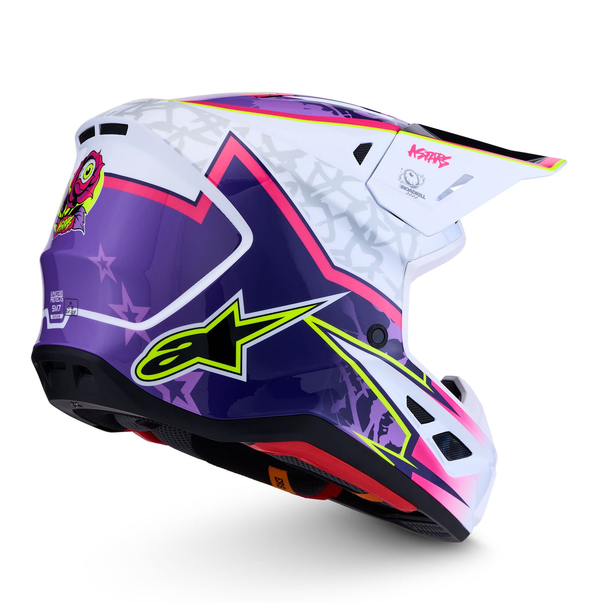 Alpinestars S-M7 BLASTER MX Helmet (Purple/Pink/White)