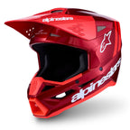 Alpinestars S-M3 RADIUM MX Helmet (Red Metallic/Red Fluo/White)