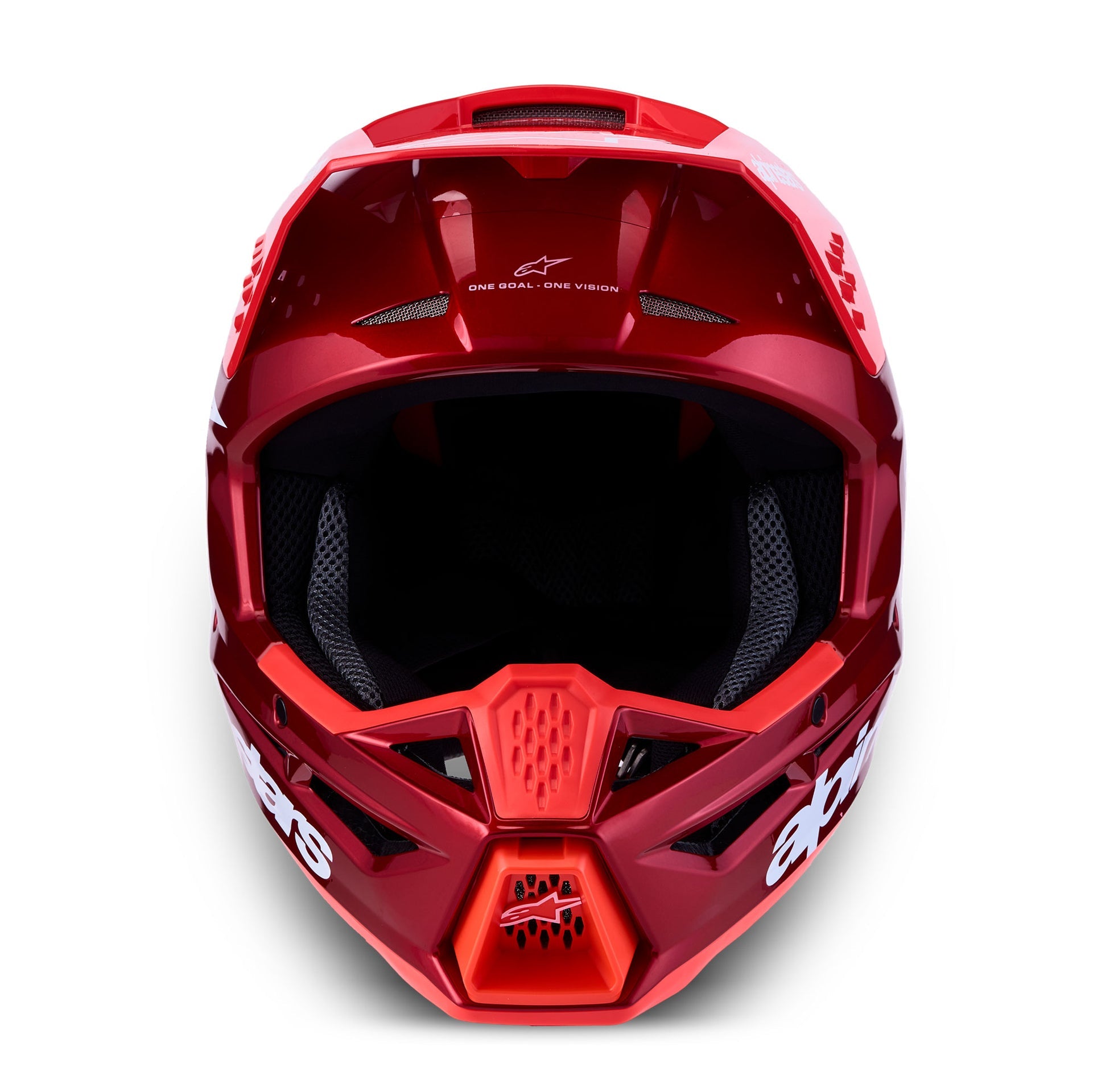 Alpinestars S-M3 RADIUM MX Helmet (Red Metallic/Red Fluo/White)