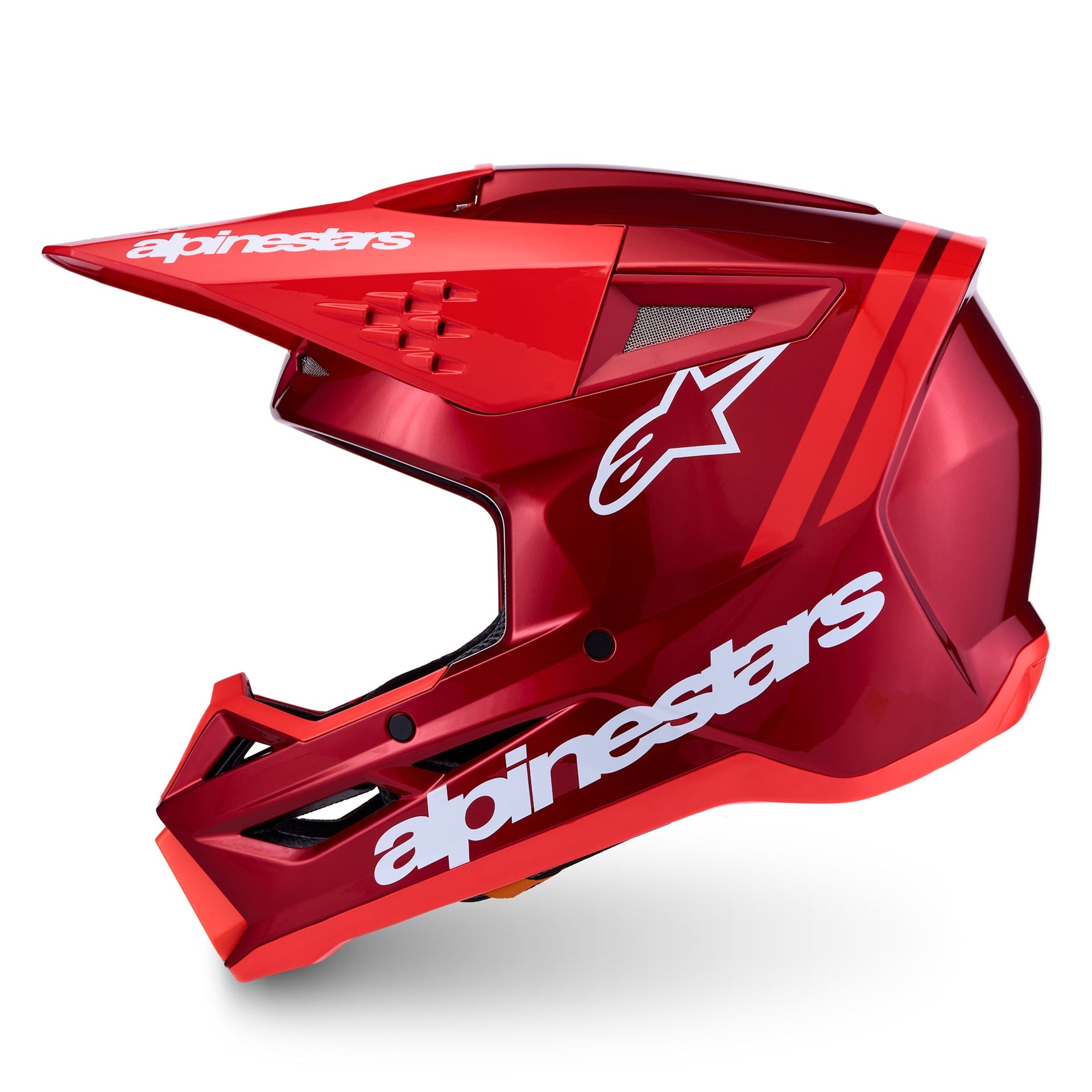 Alpinestars S-M3 RADIUM MX Helmet (Red Metallic/Red Fluo/White)