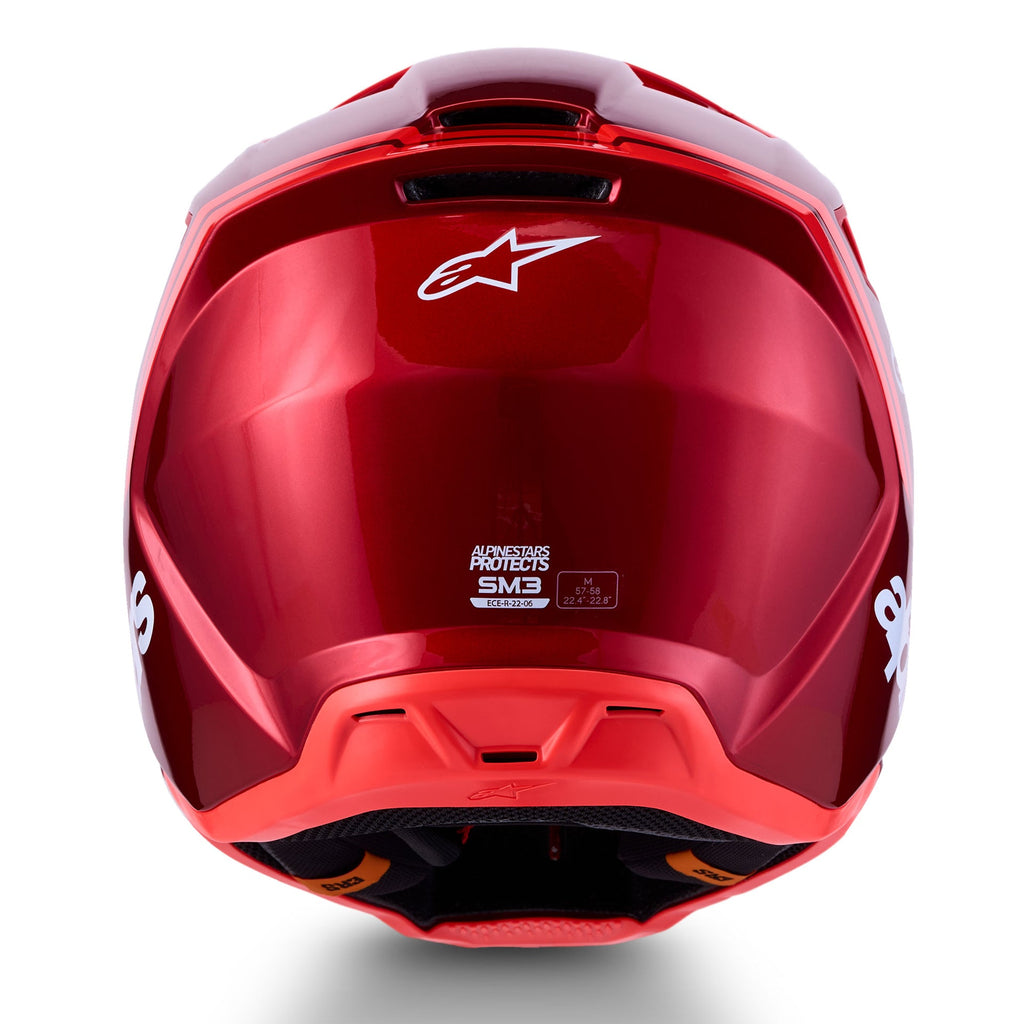 Alpinestars S-M3 RADIUM MX Helmet (Red Metallic/Red Fluo/White)