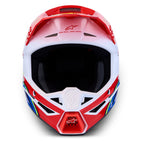 Alpinestars S-M3 FALCON MX Helmet (Red Fluo/White/Yellow Fluo)