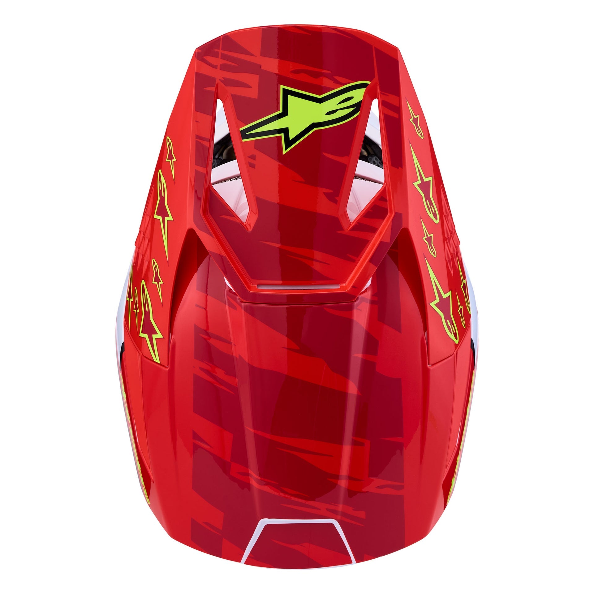 Alpinestars S-M3 FALCON MX Helmet (Red Fluo/White/Yellow Fluo)