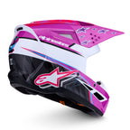 Alpinestars S-M3 FALCON MX Helmet (Purple/White/Black/Pink Fluo)