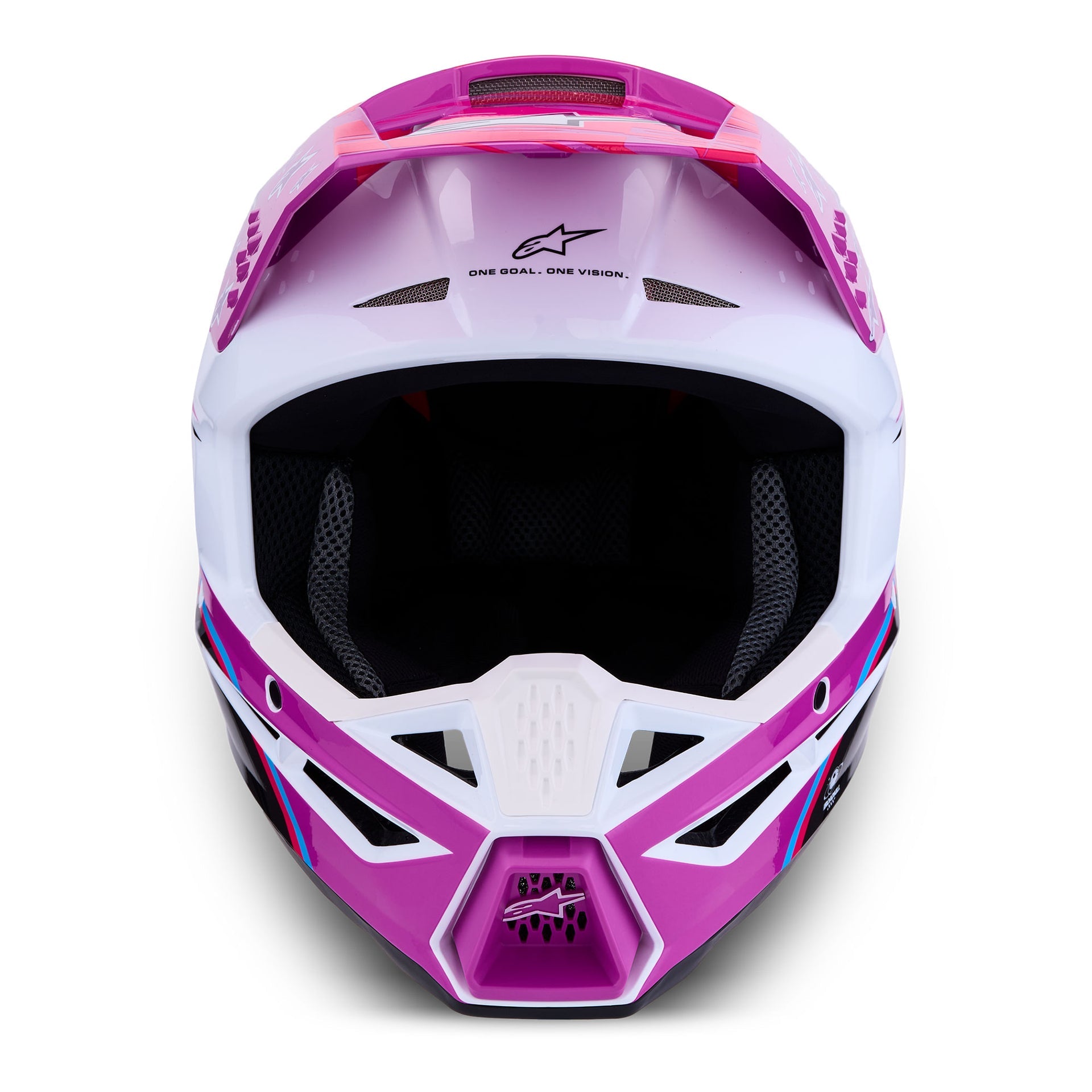 Alpinestars S-M3 FALCON MX Helmet (Purple/White/Black/Pink Fluo)