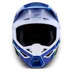 Alpinestars S-M3 FALCON MX Helmet (Blue/White/Black/Yellow Fluo)